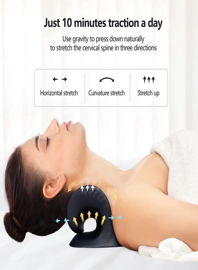 LRK Neck & Shoulder Relaxer Neck Pillow Neck Stretcher Orthopedic Pillow Neck Pain Relief Chiropractic Pillow Ergonomic Traction Neck Support Pillow for NeckPain Relief, Silicone, Multicolor - Image 2